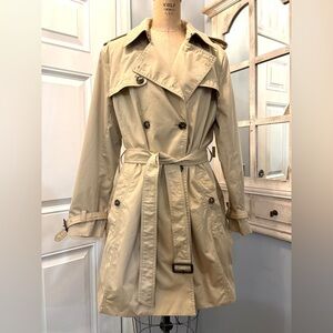 Banana Republic Women’s Classic Trench Coat Beige Belted Double Breasted XL